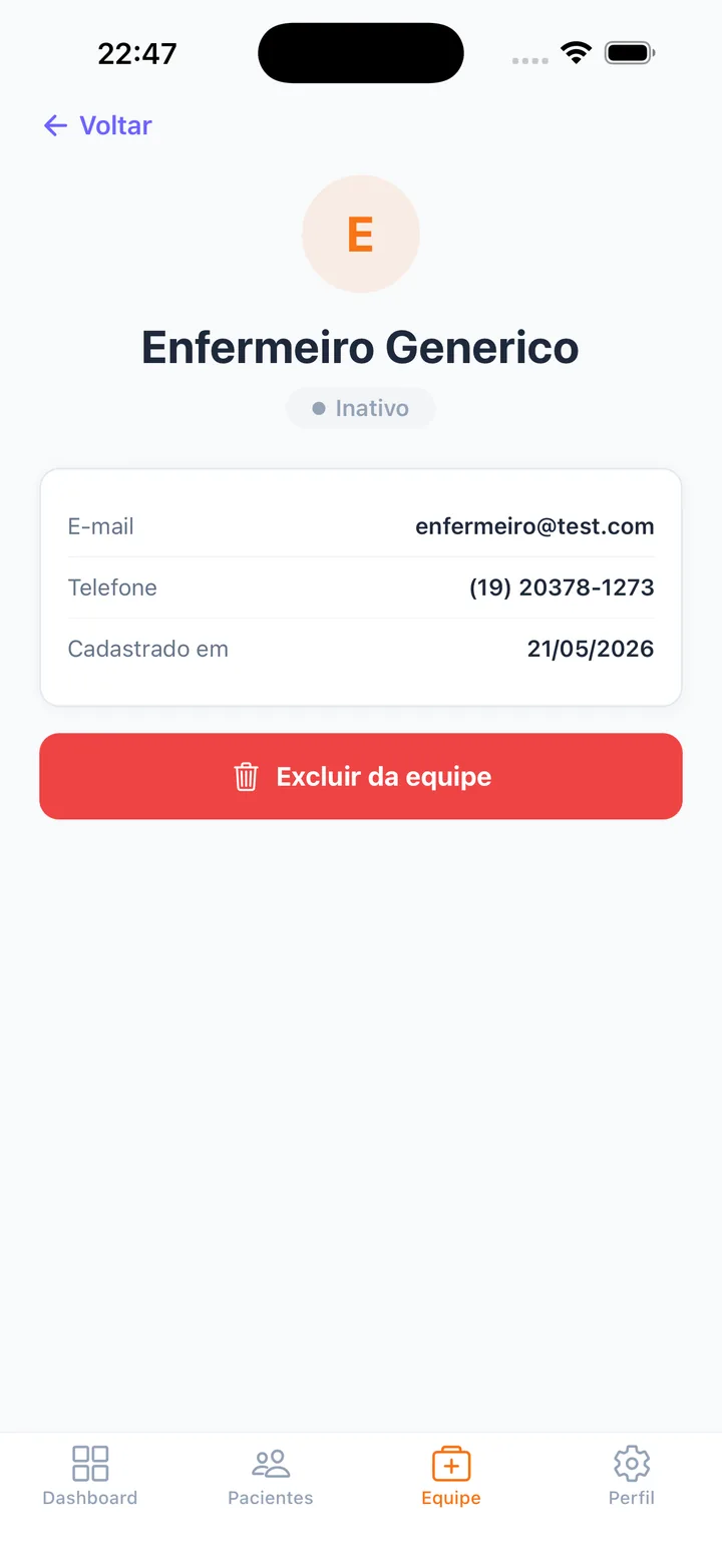 Detalhe do cuidador