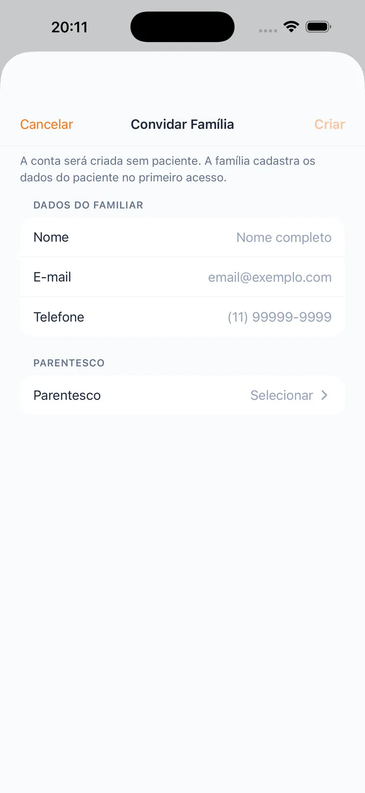 Convidar família