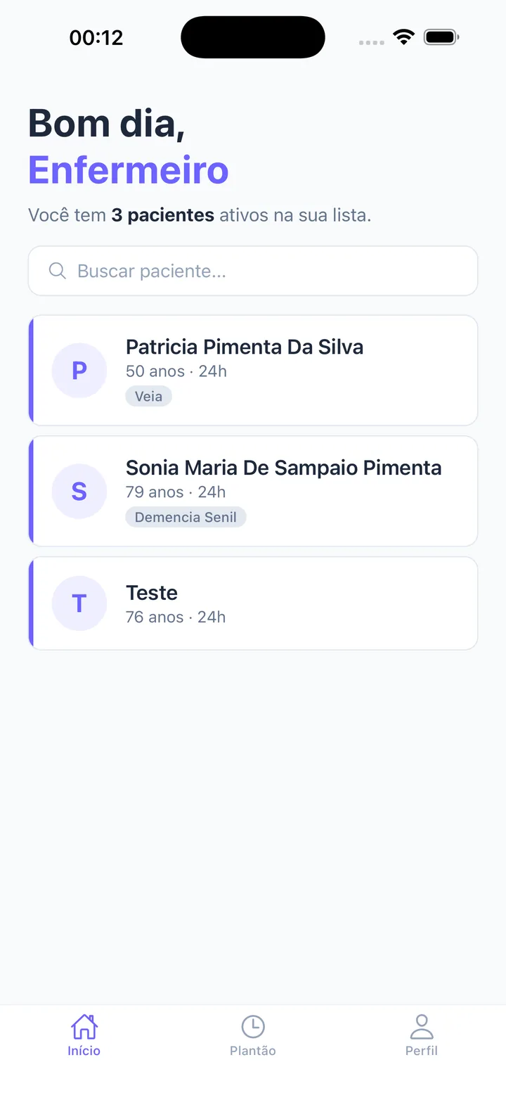 Aplicativo do cuidador